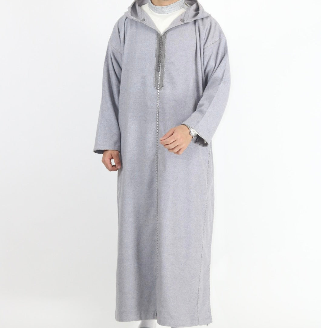 Grey Deluxe Moroccan Djellaba