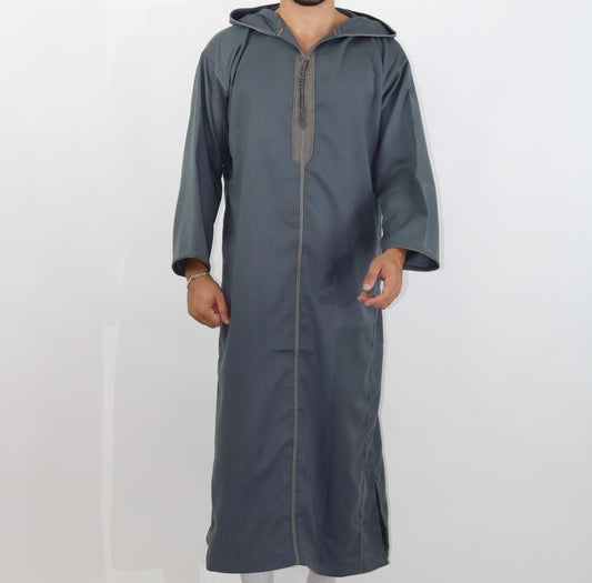 Deep Aqua Premium Moroccan Djellaba