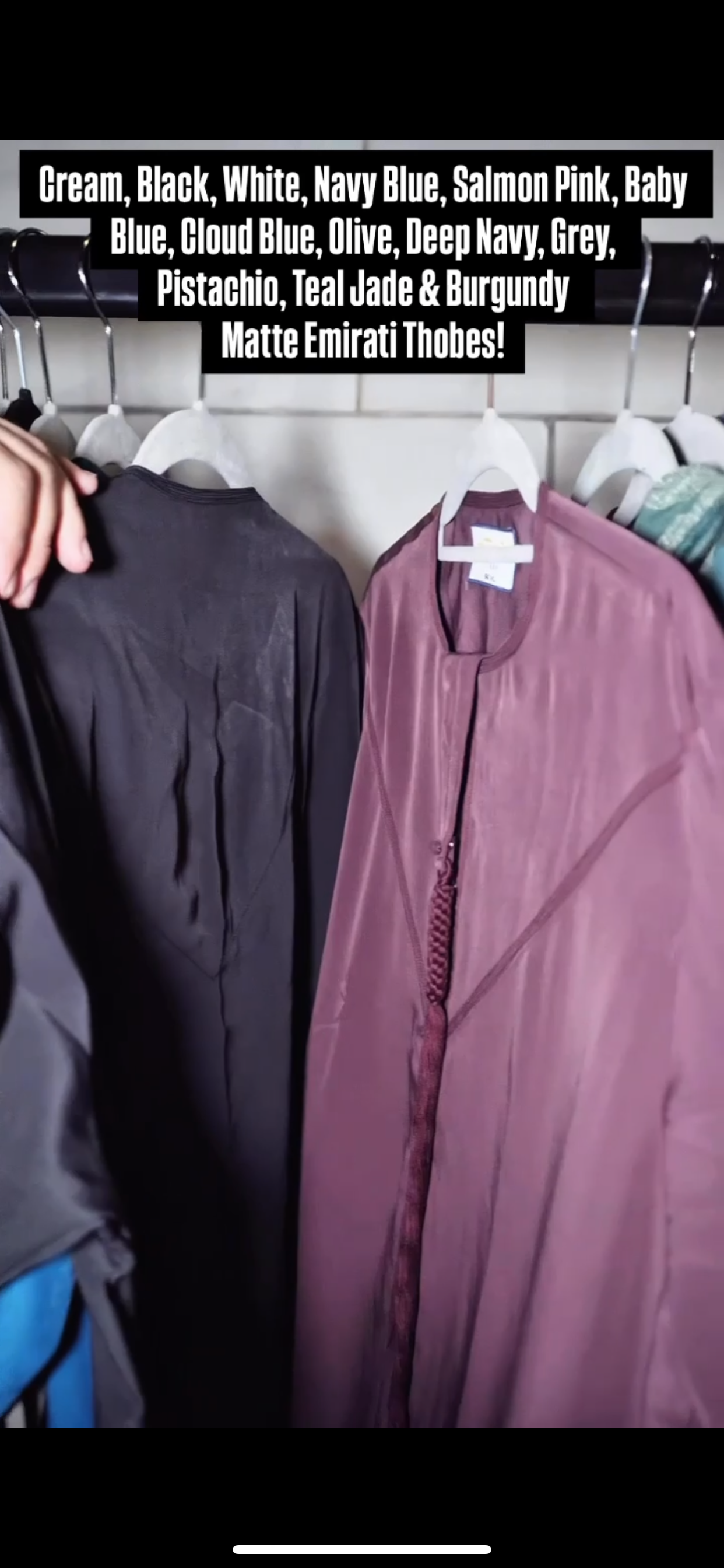 Matte Burgundy Emirati thobe with detachable tassel