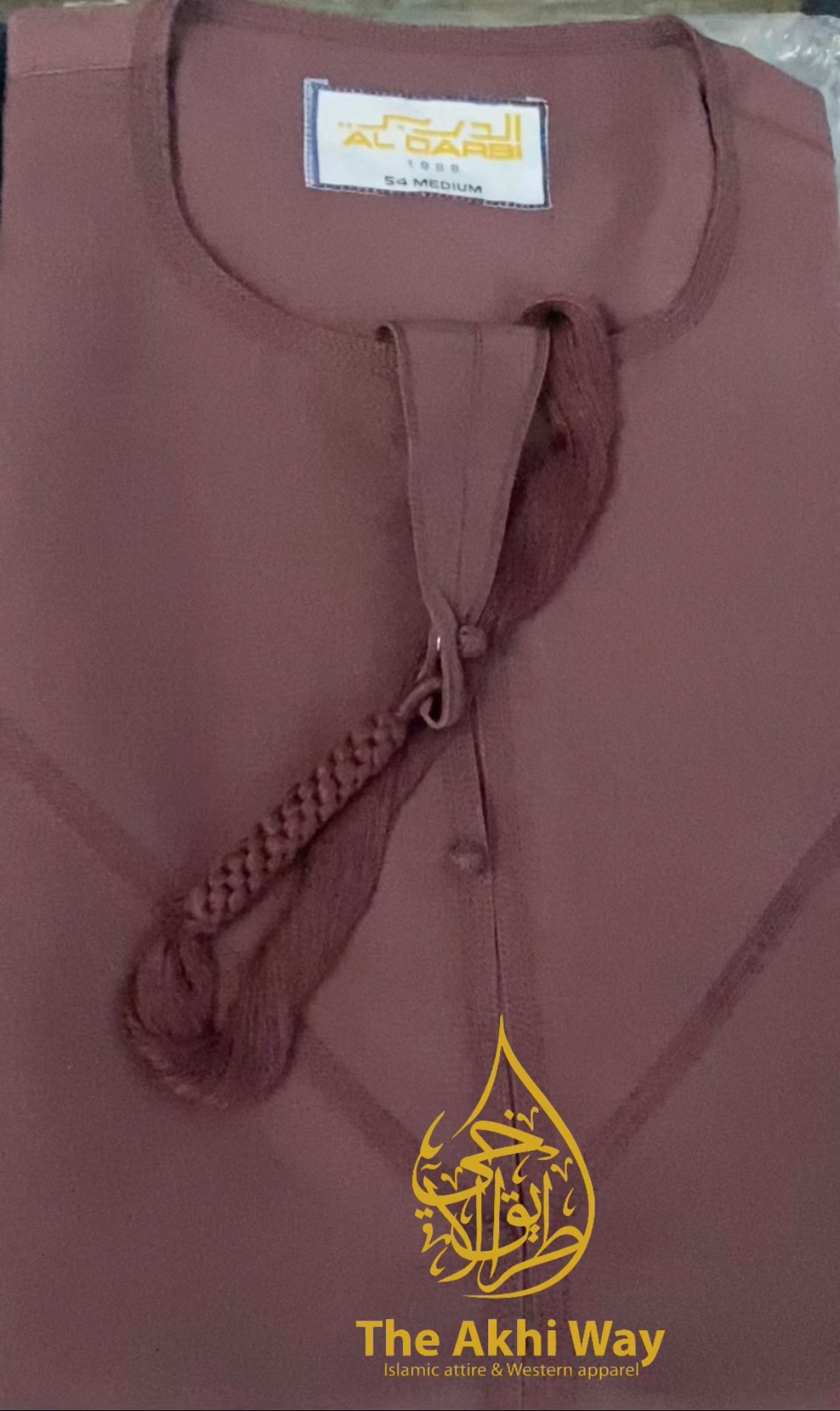 Matte Burgundy Emirati thobe with detachable tassel