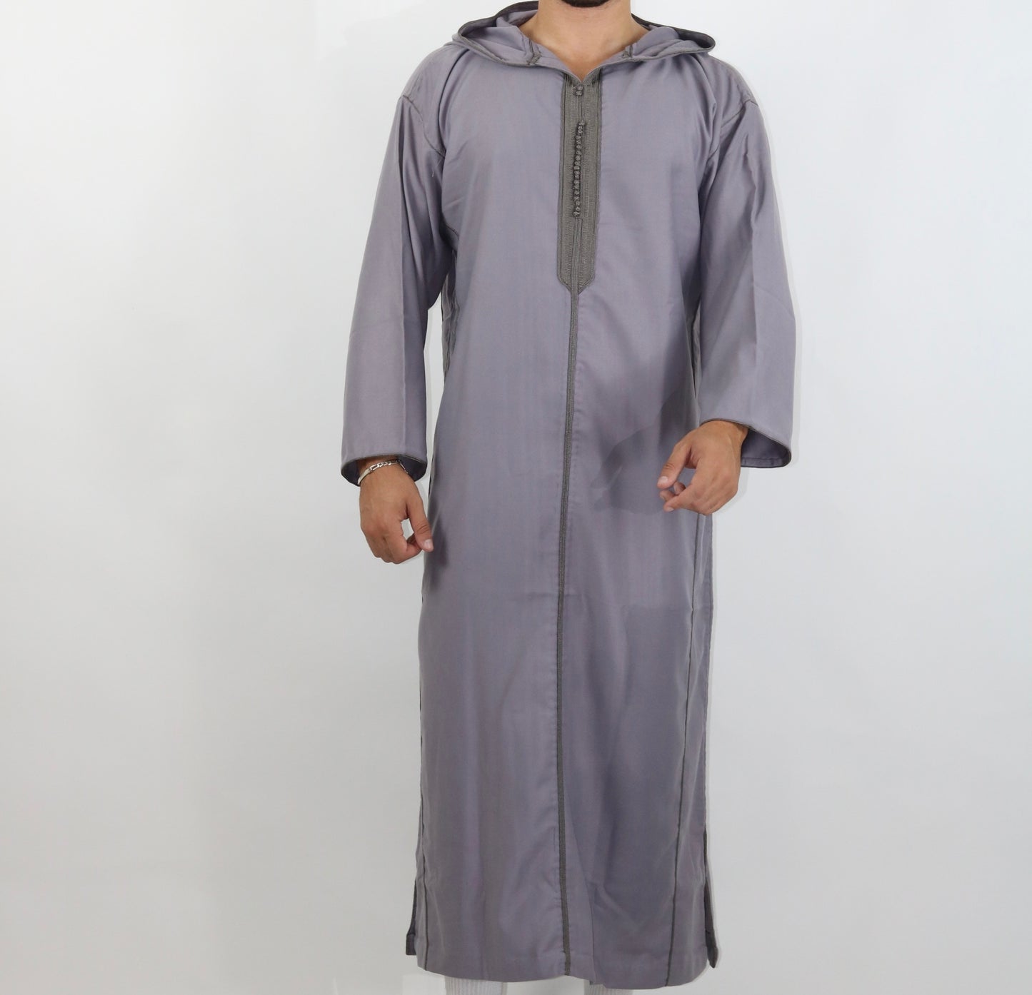 Mauve Grey Premium Moroccan Djellaba