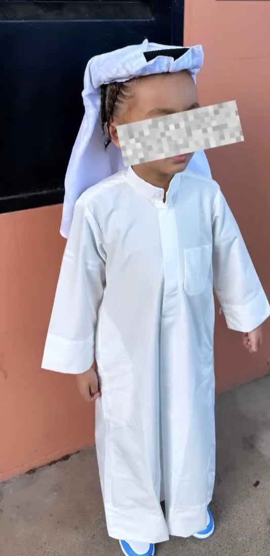 Kids Shemagh set in white