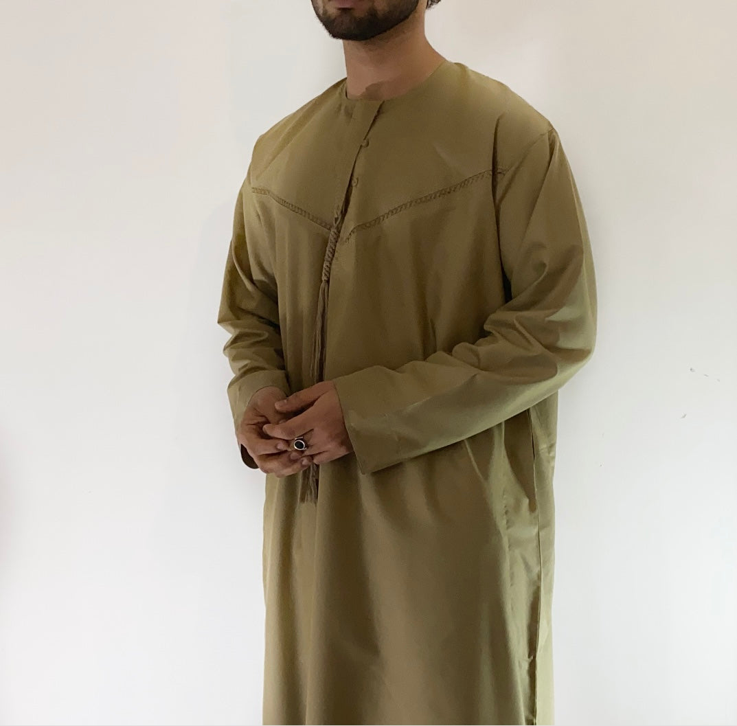 Olive summer Emirati thobe