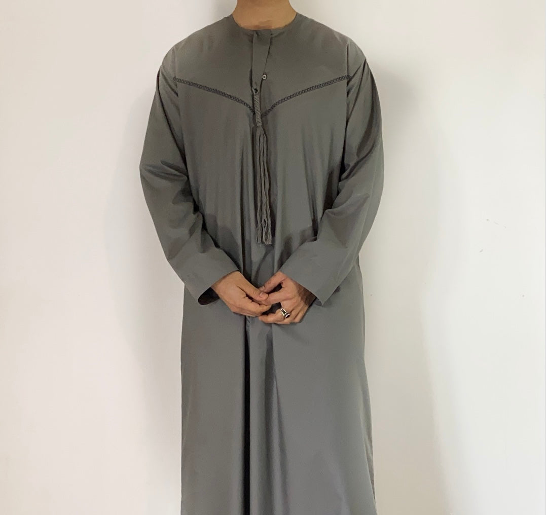 Slate grey summer Emirati thobe
