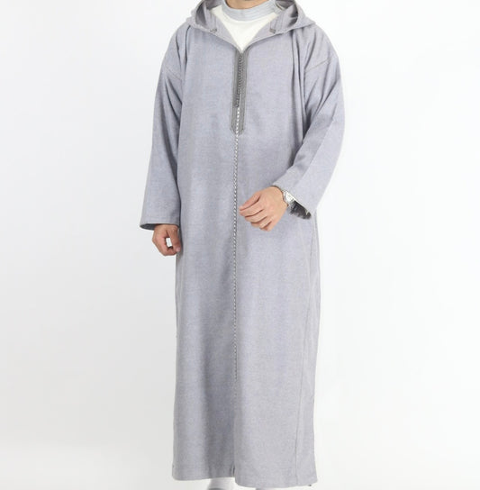 Grey Deluxe Moroccan Djellaba