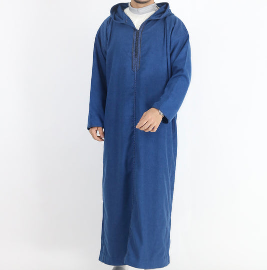 Royal Blue Deluxe Moroccan Djellaba